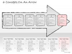 2502 business ppt diagram 6 concepts on an arrow powerpoint template