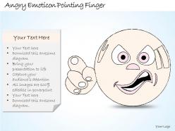 2502 Business Ppt Diagram Angry Emoticon Pointing Finger Powerpoint Template