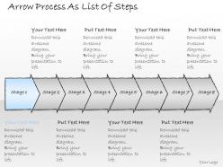 2502 business ppt diagram arrow process as list of steps powerpoint template