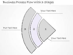 2502 business ppt diagram business process flow with 3 stages powerpoint template