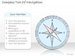 2502 Business Ppt Diagram Compass Tool Of Navigation Powerpoint Template