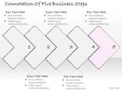 2502 business ppt diagram connotation of five business steps powerpoint template