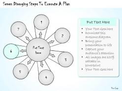 2502 business ppt diagram diverging steps to execute a plan powerpoint template