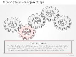 2502 business ppt diagram flow of business gear steps powerpoint template