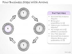 2502 business ppt diagram four business steps with arrows powerpoint template
