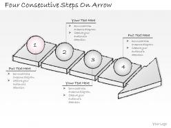 2502 business ppt diagram four consectutive steps on arrow powerpoint template