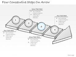 2502 business ppt diagram four consectutive steps on arrow powerpoint template