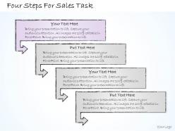2502 business ppt diagram four steps for sales task powerpoint template