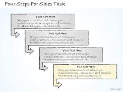 2502 business ppt diagram four steps for sales task powerpoint template