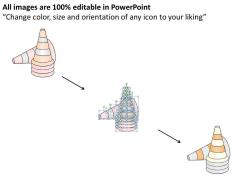 2502 business ppt diagram graphics of traffic cones powerpoint template