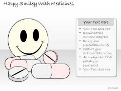2502 business ppt diagram happy smiley with medicines powerpoint template