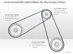 2502 business ppt diagram interconnected gearwheels as business steps powerpoint template