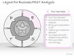 2502 business ppt diagram layout for business pest analysis powerpoint template