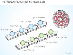 2502 business ppt diagram parallel arrows steps towards goal powerpoint template