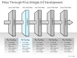 2502 business ppt diagram pass through five stages of development powerpoint template