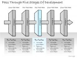 2502 business ppt diagram pass through five stages of development powerpoint template