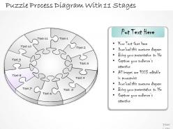 2502 business ppt diagram puzzle process diagram with 11 stages powerpoint template