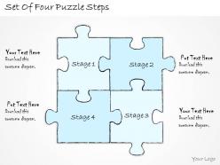 2502 business ppt diagram set of four puzzle steps powerpoint template