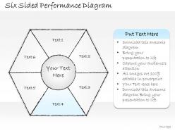 2502 business ppt diagram six sided performance diagram powerpoint template