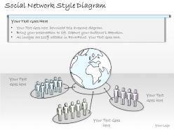 2502 business ppt diagram social network style diagram powerpoint template