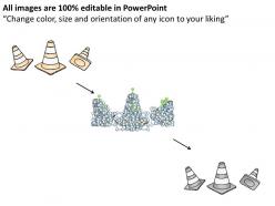 2502 business ppt diagram traffic cones to manage traffic powerpoint template