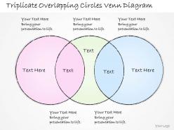 2502 business ppt diagram triplicate overlapping circles venn diagram powerpoint template