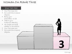 2502 business ppt diagram woman on rank three powerpoint template