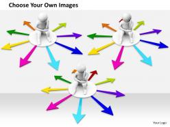 2513 3d confused man in arrows ppt graphics icons powerpoint