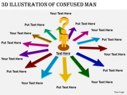 2513 3d illustration of confused man ppt graphics icons powerpoint