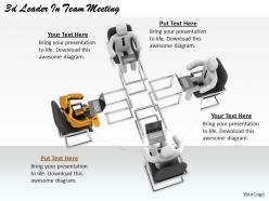 2513 3d leader in team meeting ppt graphics icons powerpoint