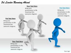 2513 3d leader running ahead ppt graphics icons powerpoint