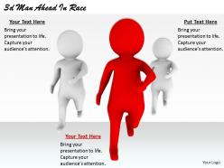 2513 3d man ahead in race ppt graphics icons powerpoint