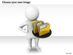 2513 3d man carries folders ppt graphics icons powerpoint