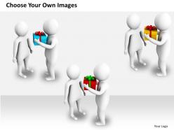 2513 3d man giving gift ppt graphics icons powerpoint