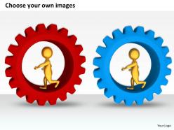 2513 3d man in moving gear ppt graphics icons powerpoint