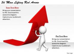 2513 3d man lifting red arrow ppt graphics icons powerpoint