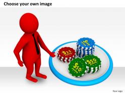 2513 3d man playing casino ppt graphics icons powerpoint
