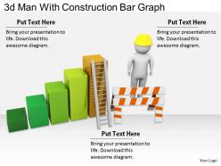 2513 3d man with construction bar graph ppt graphics icons powerpoint