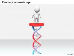 2513 3d man with dna structure ppt graphics icons powerpoint