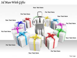 2513 3d man with gifts ppt graphics icons powerpoint