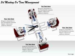 2513 3d meeting on time management ppt graphics icons powerpoint