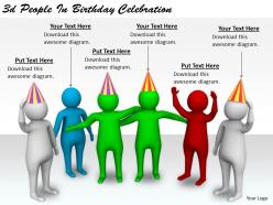2513 3d people in birthday celebration ppt graphics icons powerpoint