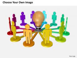 2513 3d people linked to an idea ppt graphics icons powerpoint