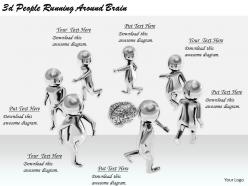 2513 3d people running around brain ppt graphics icons powerpoint