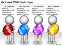 2513 3d people with easter eggs ppt graphics icons powerpoint