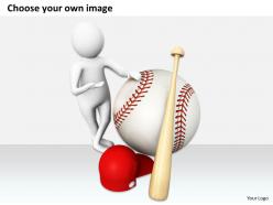 2513 3d sports person of baseball ppt graphics icons powerpoint