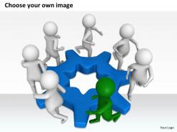 2513 3d team around gear ppt graphics icons powerpoint