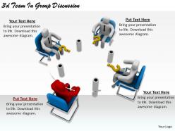 2513 3d team in group discussion ppt graphics icons powerpoint