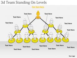 2513 3d team standing on levels ppt graphics icons powerpoint