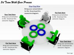 2513 3d team with gear process ppt graphics icons powerpoint